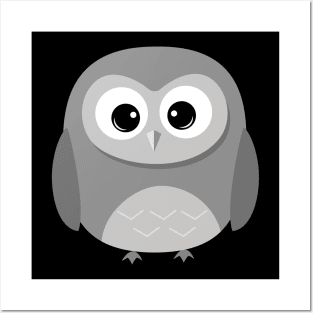 Black cute owl Posters and Art